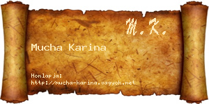 Mucha Karina névjegykártya